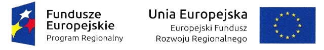 Logotypy „Fundusze Europejskie – Program Regionalny” oraz „Unia Europejska – Europejski Fundusz Rozwoju Regionalnego”