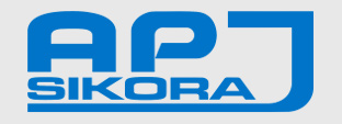 Logo APJ Sikora – precyzyjna obróbka CNC
